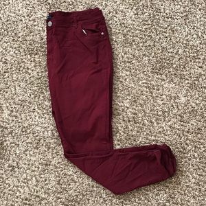 Maroon skinny pants Rue21 size 24